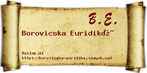 Borovicska Euridiké névjegykártya